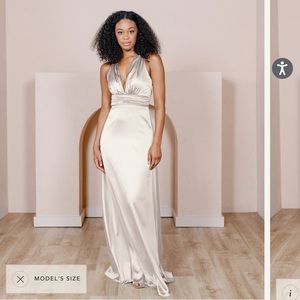 Revelry Dylan Satin Soft Champagne